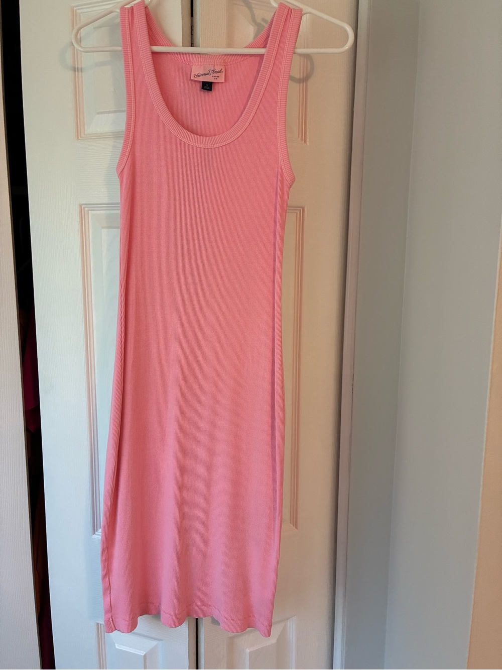 Universal thread pink fitted sleeveless dress